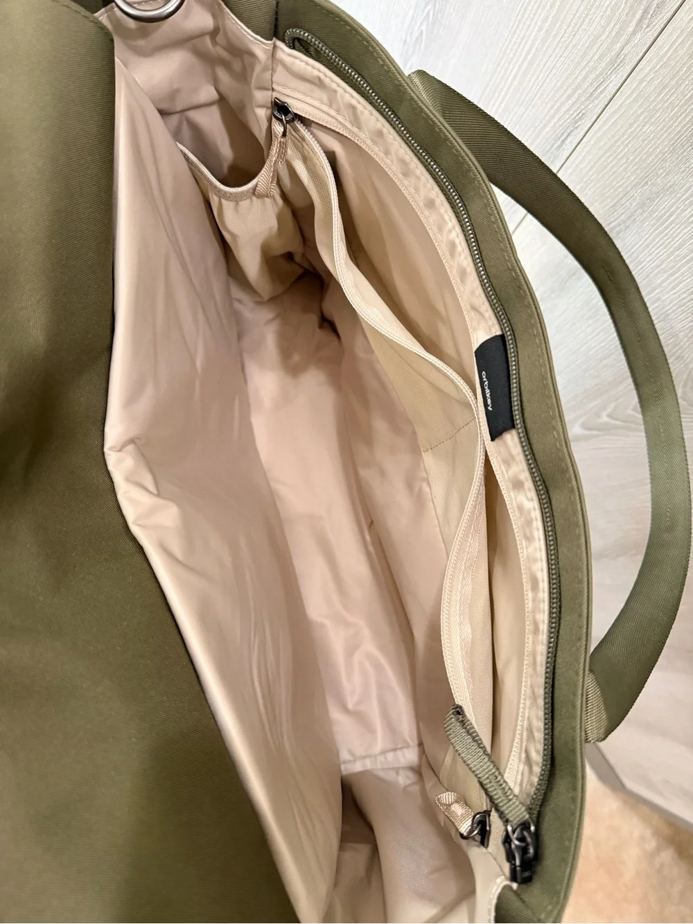 Orbitkey 16L Daily Olive Green Tote Bag with Shoulder Straps